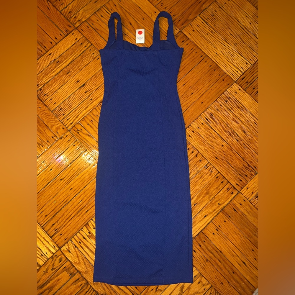Sweetheart style midi stretch bodycon dress - Picture 2 of 4